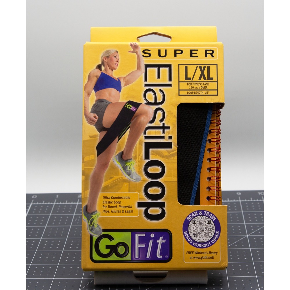 GoFit Super ElastiLoop Resistance Band L/XL Black Green GF-SAS-L/XL New